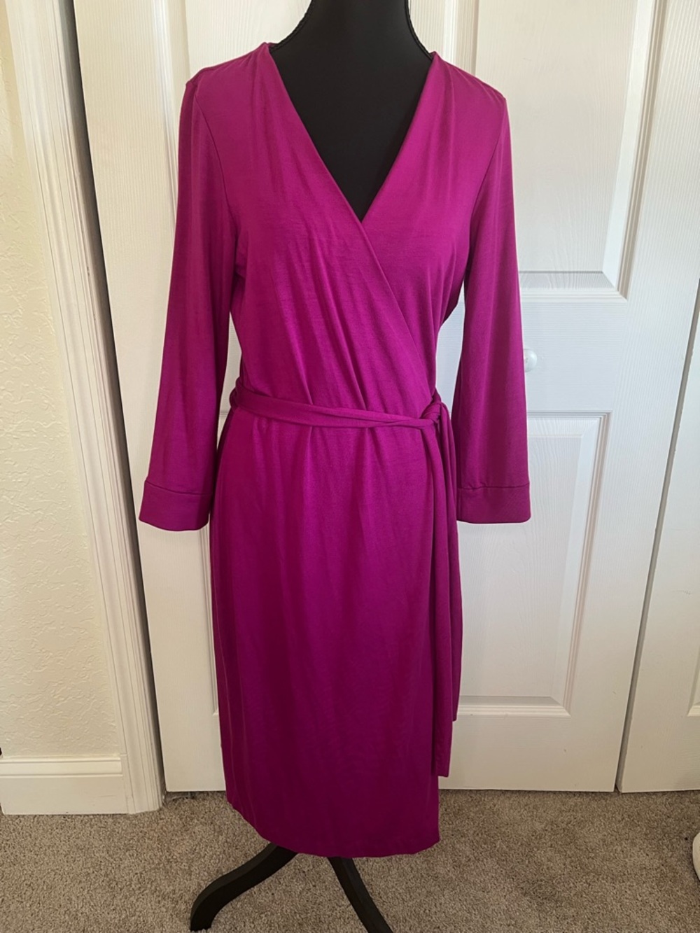 Diane Von Furstenberg New Julian Two Wrap Dress Berry Magenta Pink Sz 10 Classic